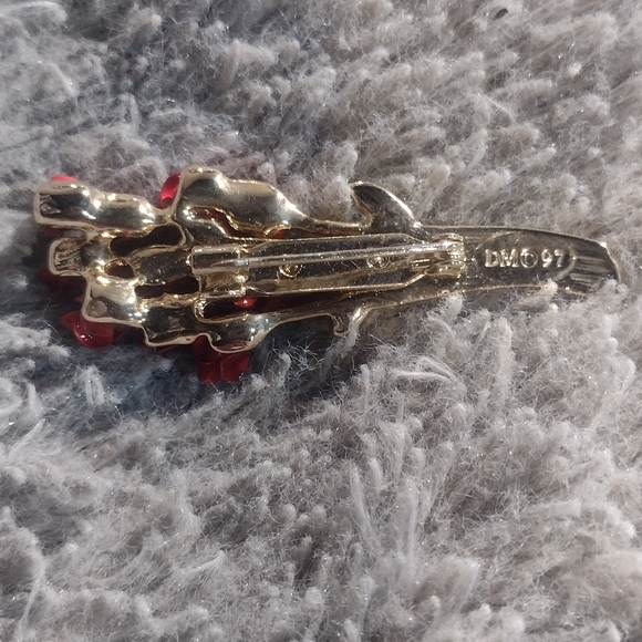 2/$10 Vintage Signed Pin/Brooch DM97(David Monn) Spray Of Red Roses - Picture 5 of 5